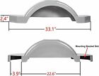 Set Of 2 Single Axle Trailer Fenders W  Steps For 12  Wheels Tires Skirt Boat