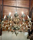 Very Large 24 Lamp Chandelier Spanish Big Cherubs Lights    43 