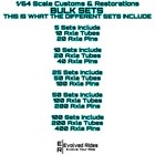 Axles Bulk Sets For 1 64 Scale Custom Restoration Wheels
