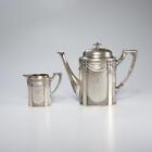 Wilhelm Binder German 800 Silver Empire Style Teapot Creamer Set Vintage 20th C