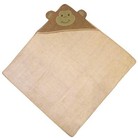 Baby Infant Kids French Terry Hooded Bathtime Monkey Bath Towel 100  Cotton