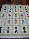 Adorable Vintage Applique Quilt Little Dutch Boy-sunbonnet Sue overall Sam 77x88