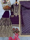 Pakistani Indian Wedding Sharara Suits Bollywood Salwar Kameez Party Wear Dress