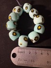 10 Millefiori Glass Trade Beads -  b1297  - Handmade Indian Rare 18mm Blue
