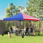 10 X 10 Ft Pop Up Canopy Tent With One Push Setup  American Flag