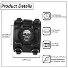 Mens Gothic Skull Decor Quartz Wrist Watch Punk Biker Wide Geniune Leather Strap