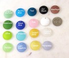 Small Con-cave Coin Pendant Beads  You Pick Color  Sea Glass Finish  2 Pieces 
