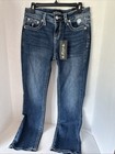 Miss Me Fleur De Silver Straight Jeans 29 28 Nwt
