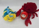 The Disney Store Bean Bag Plush  sebastian   Flounder - - As Is