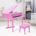 Musical Instrument Toy 30-key Children Mini Grand Piano With Bench-pink - Color 