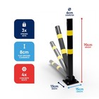 Home Shop Driveways Folding Fold Down Security Parking Post With Lock   Bolts
