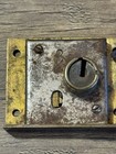 Antique Eagle Lock Co Half Mortise Brass Cabinet Drawer Lock W  Key Terryville