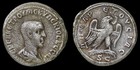 Herennius Etruscus Bare Head eagle  Scarce In Prieur 637  Large Tetradrachm Coin