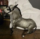 Breyer Molly Balking Mule Glossy Gray Appaloosa Vintage  753 Made In Usa