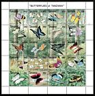 Tanzania 1993 - Butterflies Of Tanzania - Sheet Of 20 Stamps - Scott 1053 - Mnh