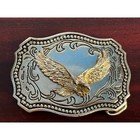 Vintage Soaring Eagle Silver Tone Belt Buckle Made In Usa Western Rodeo