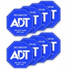 8pcs Warning Sign Safety Stickers Adt High-def Waterproof Window Decals 3 x3 