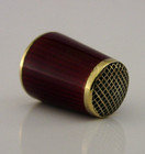 Superb David Andersen Sterling Silver Enamel Red Sewing Thimble C1940 Norway