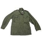 Vintage Vietnam Era M-65 Field Jacket 1972 Large Long Green Hooded Military