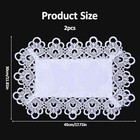 Lace Doilies For Tables  2 Pcs 12 X 17 7 Inch Rectangle Embroidered Lace