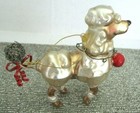 Hand Blown Glass Vintage French Poodle Ornament Dog Christmas Holiday 