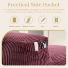 Large Memory Foam Bean Bag Chair With Ottoman  Ergonomic Corduroy Lounger
