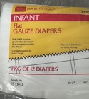 Nos 12 Pack Infant Sears Flat Gauze Diapers 21    X 40    100  Cotton Reusable