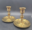 Vintage Pair Of Small Brass Candle Holders With Handle For Taper Candle Mcm Boho