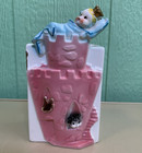 Vintage Dickson Japan Baby Princess Castle Nursery Planter Pink Ceramic Mcm