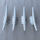 Vintage White Cast Iron Six Inch Boat Dock Cleats Set Of 4