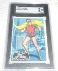 Batman  2 Robin Boy Wonder Topps 1966 Black Bat Sgc 2 Gd