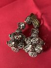 Vintage 1930   s Silver Tone Filigree Clip-on Earrings