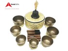 Set Of 7chakra Healing Tibetan Singing Bowl All Made Meditation By Hand In Nepal