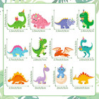 48 Pieces Dinosaur Cupcake Toppers Baby Cute Colorful Dinosaur Cupcake Picks For