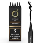 5 Fabric Markers Permanent For Clothes   Fabric Pen For Clothes  T Black