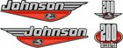 Decals Kit Johnson Oceanpro 200hp Silver Outboard Stickers Die-cut