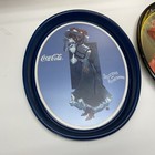 Lot Of 2-vintage Calendar Girl Coca Cola 1908 12 Calendar Lady Tray Reproduction