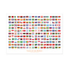Scratch Off Flags Of The World A2 Size Poster Travel Map Gift - White Landscape