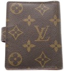 Louis Vuitton Monogram Agenda Mini Notebook Cover R20007 Brown Pvc Leather Used