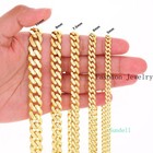 14k Yellow Gold Miami Cuban Royal Monaco Chain 5mm-17mm Necklace Bracelet 7 -30 