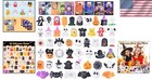 Halloween Mochi Squishy Toys 50 Packs Multi Colorful Stress Relief Fidget Toys