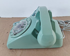 Vintage Bell System Western Electric Green Rotary Dial Desk Telephone With Dtme