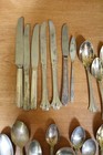 Lot Of 84 Pieces Of Vintage Antique Silverplate Knives Spoons Forks