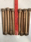Wood Bobbins Spools Wooden Industrial Style Spindles 8 75  Wooden Quills Lot-10 