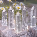 Natural Clear Quartz Crystal Tower Reiki Obelisk Wand Healing Home Decor Gifts