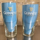 Pair  Guinness Beer Glasses Official Pint Certification Stamp Mark Gravity Glass