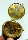 Navigation Royal Navy Pocket Compass Calendar Vintage Pocket Engraved Compass