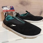 Speedo Aqua Skimmer Water Shoes Womens Black green Shoe Size Small  5-6  Nwt