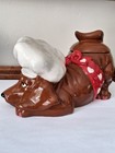 Rare  Westland Giftware Hot Diggity Dog Dachshund Pastry Pup Cookie Jar  17969