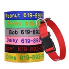 Embroidered Personalized Dog Collar Durable Nylon Reflective Custom Pet Name Id